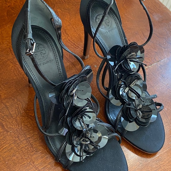 Tory Burch satin and sequined sexy heels! - Picture 5 of 6